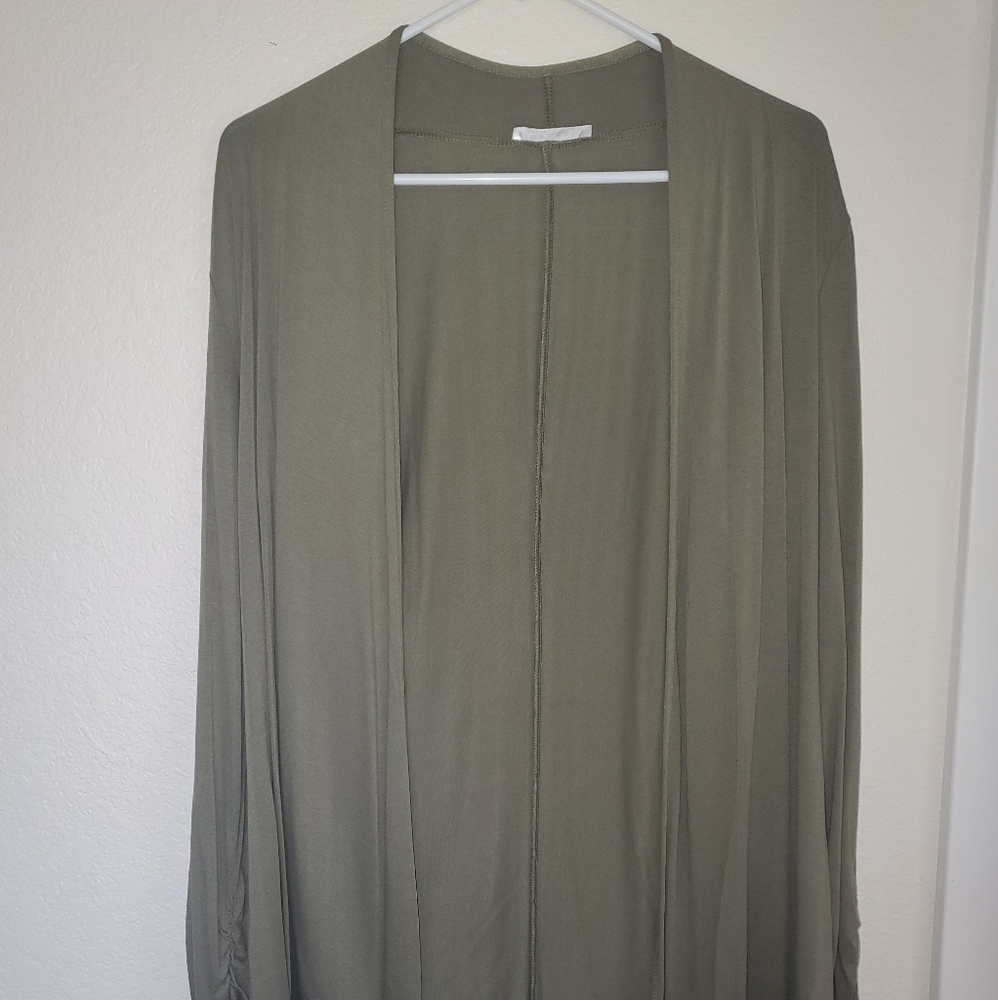 Green cardigan